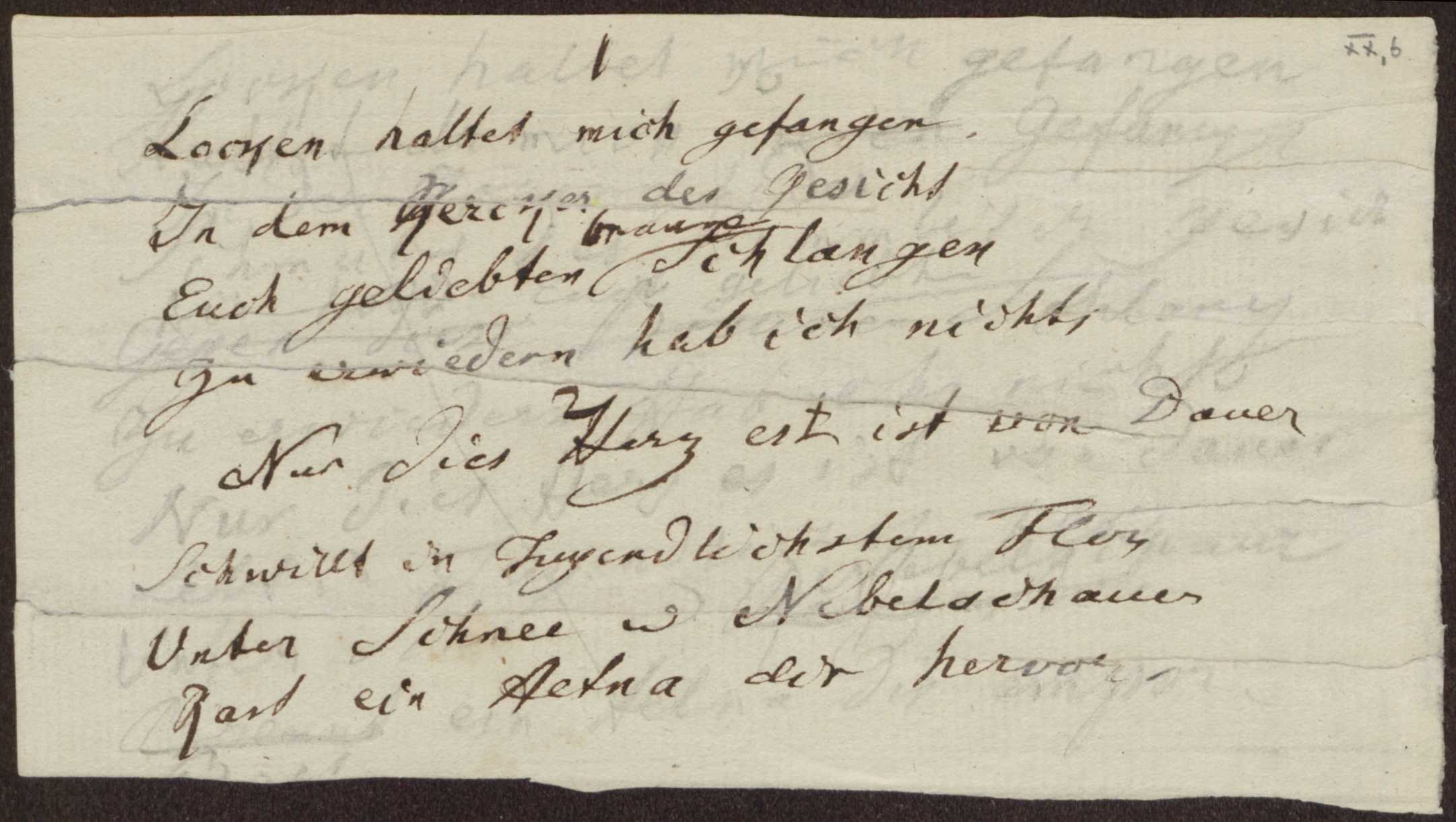 Entwurf von Johann Wolfgang von Goethe (Heidelberg, 30. September 1815)