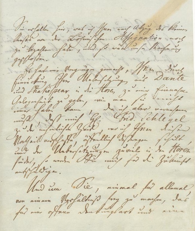 Brief Friedrich Schiller an A. W. Schlegel (31. Mai 1797)
