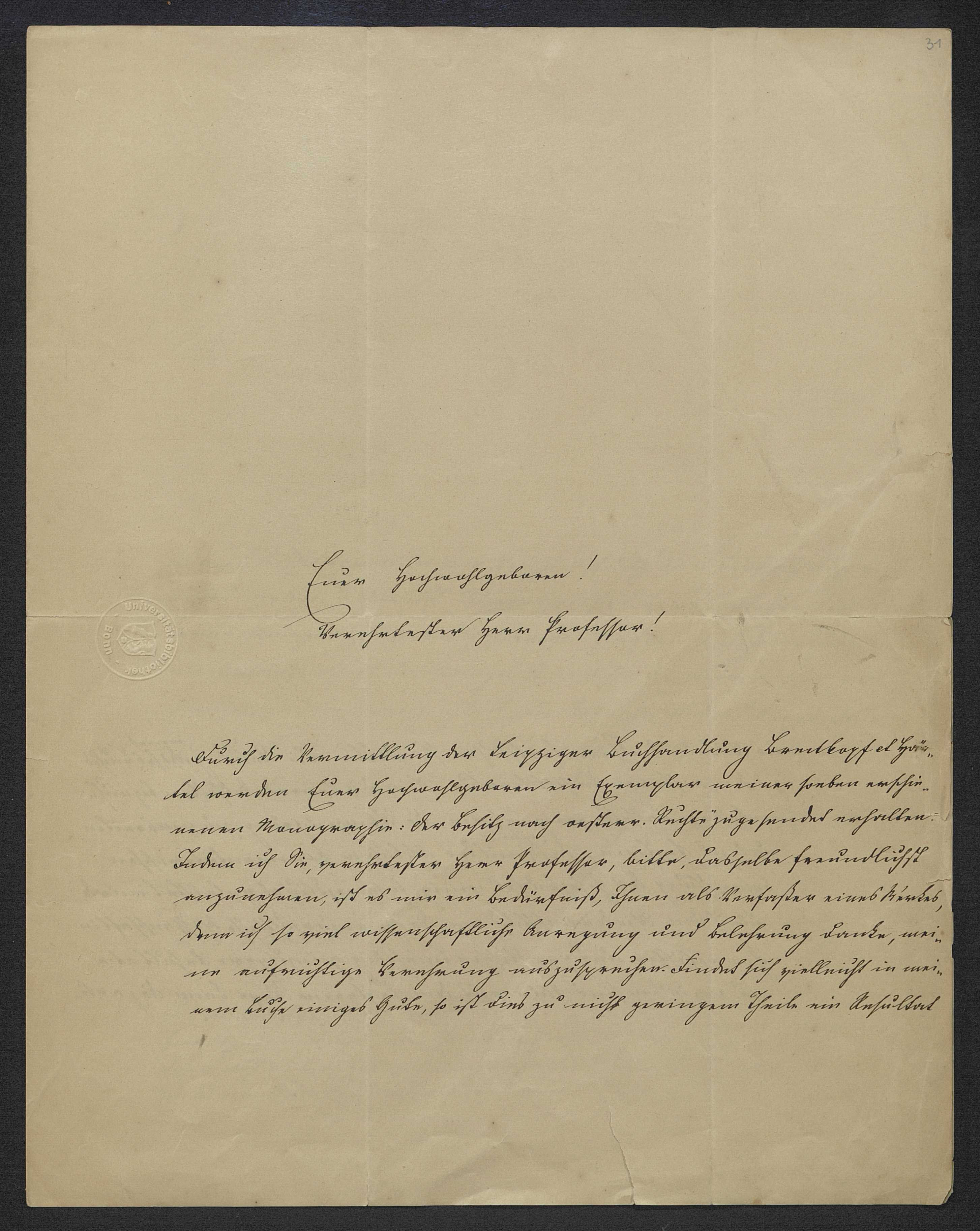 Brief von Anton Randa an Eduard Böcking (Prag, 20. März 1865)