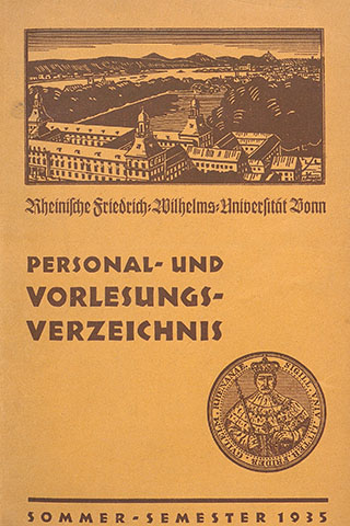 Umschlag Personal- und Vorlesungsverzeichnis Sommer-Semester 1935